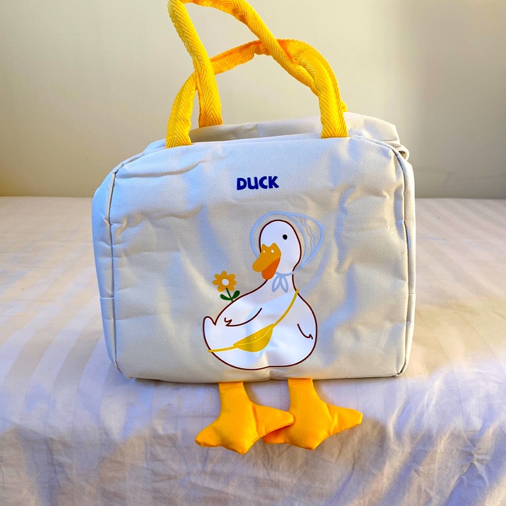 “BACK to School” Kids lunch tote - this DUCK has feet!
